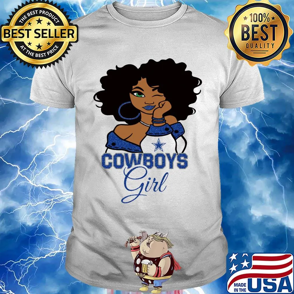 Dallas Cowboys football black girl shirt