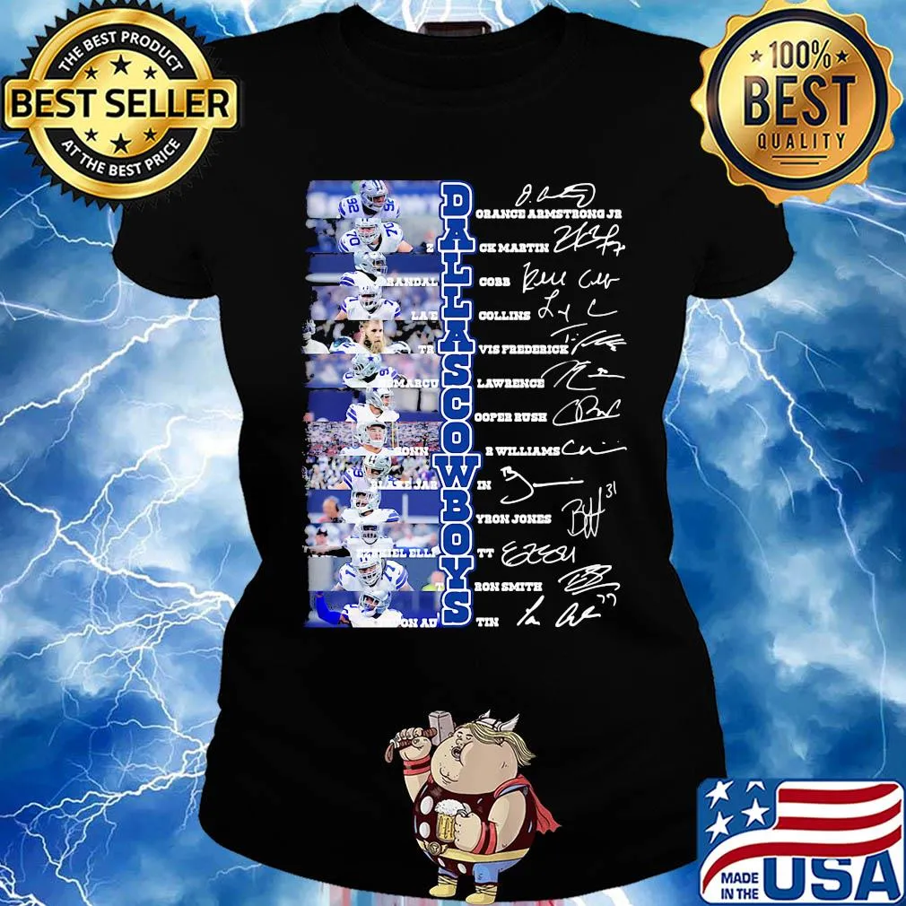 Dallas cowboys football team player signatures s Ladies tee