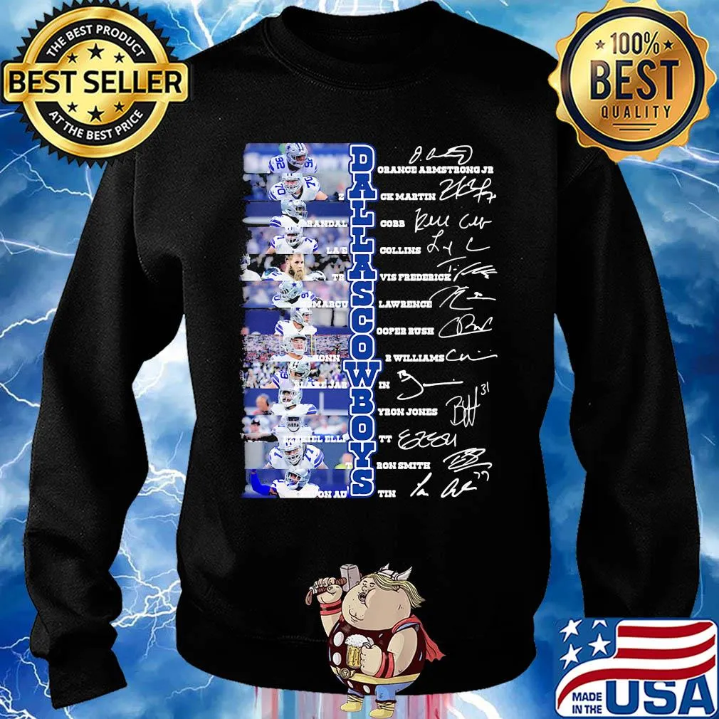 Dallas cowboys football team player signatures s Sweater