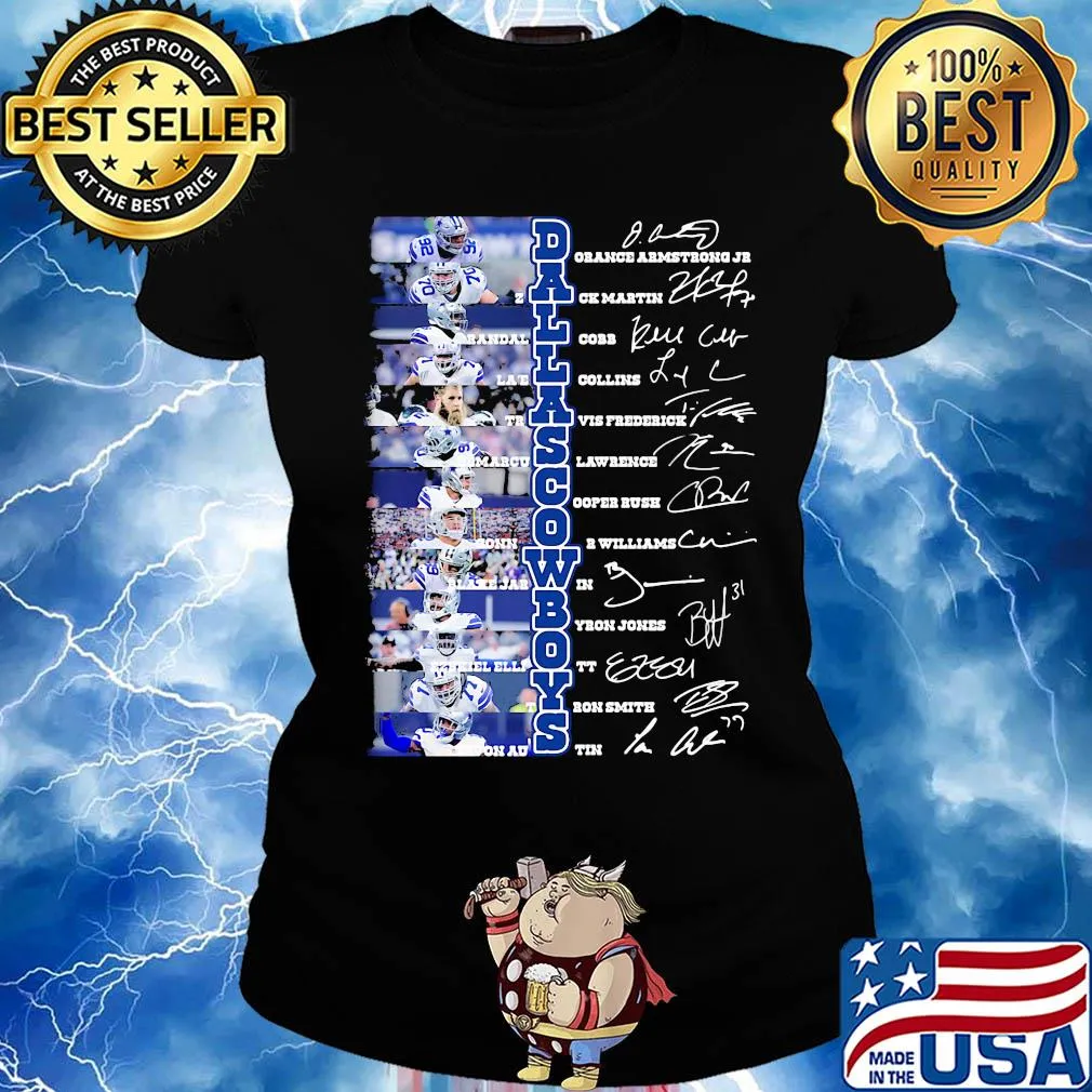 Dallas cowboys football team players signatures s Ladies tee