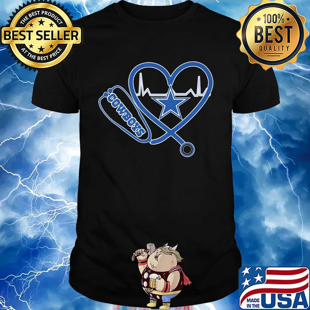 Dallas cowboys stethoscope heart shirt