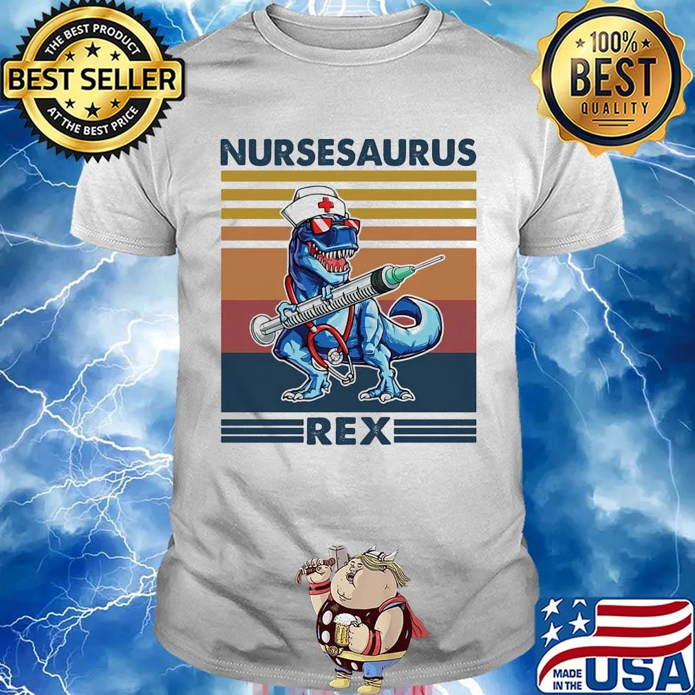Dinosaur nurse nursesaurus rex vintage shirt