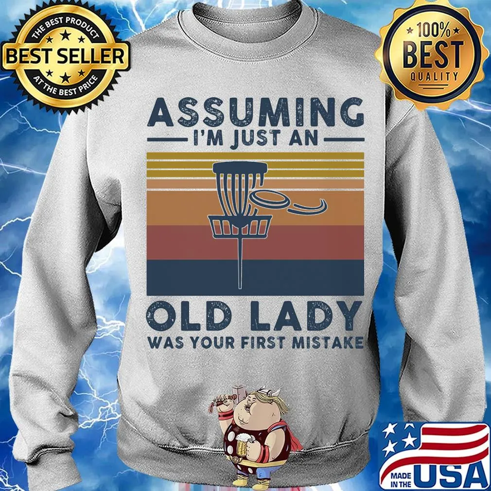 Disc golf assuming I'm just an old lady was your first mistake vintage s Sweater