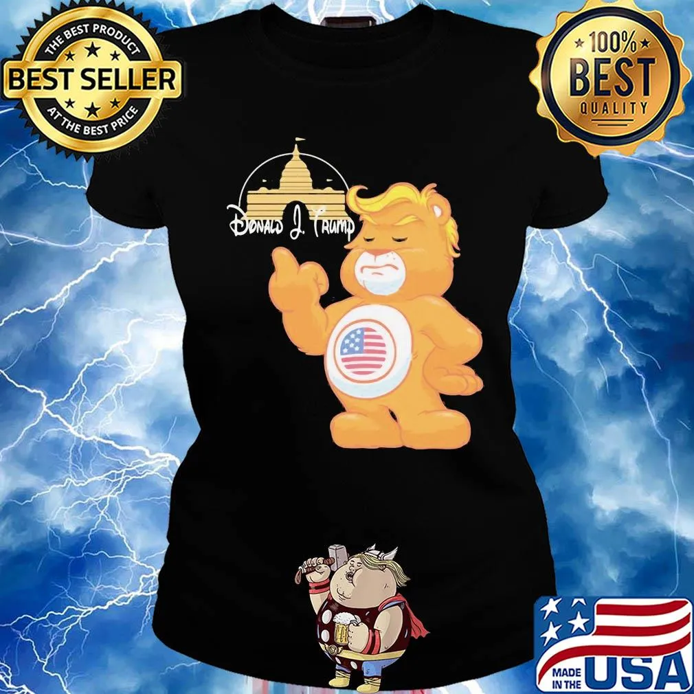 Disney donald J.Trump teddy bear American flag s Ladies tee
