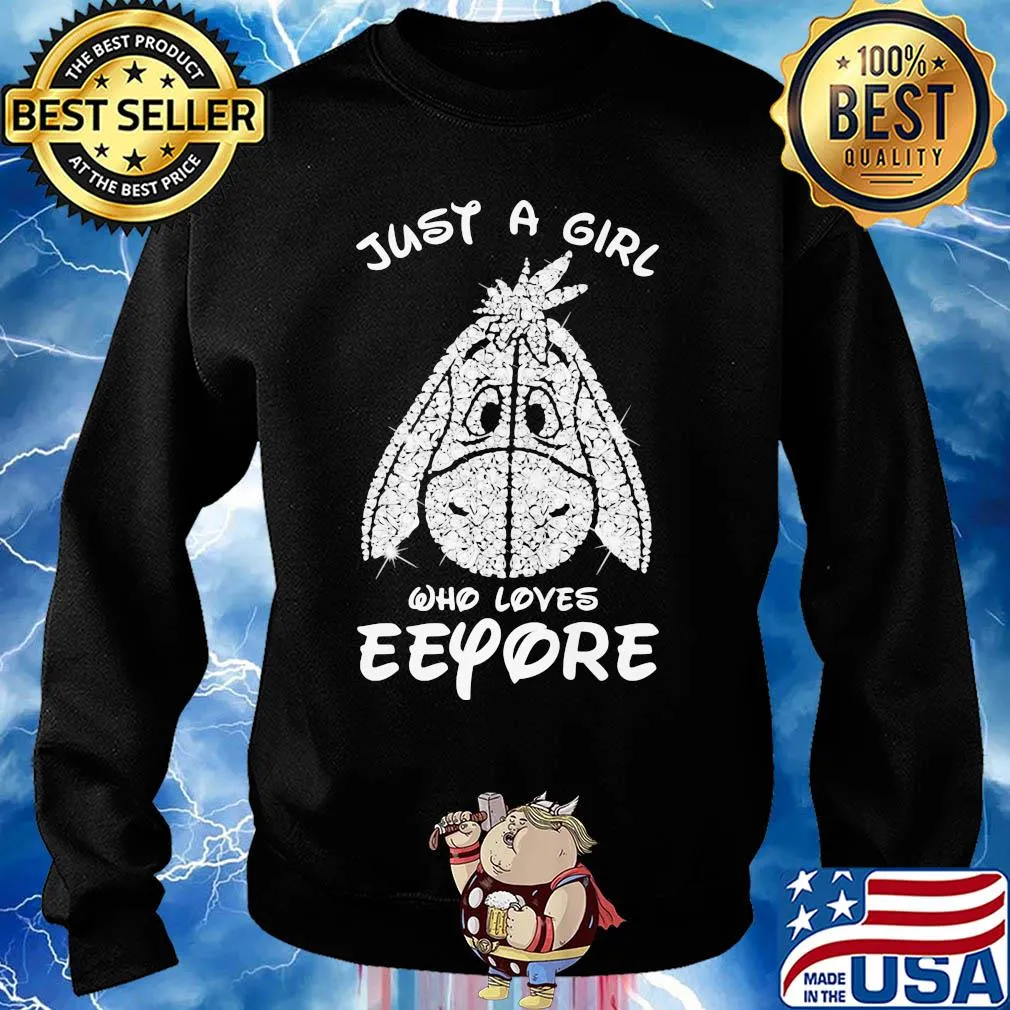 Disney just a girl who loves eeyore donkey diamond s Sweater