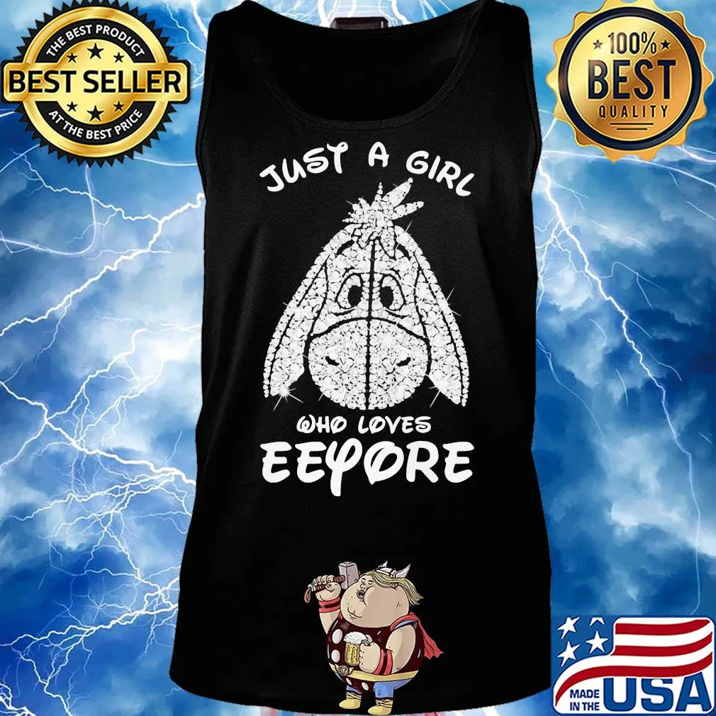 Disney just a girl who loves eeyore donkey diamond s Tank top