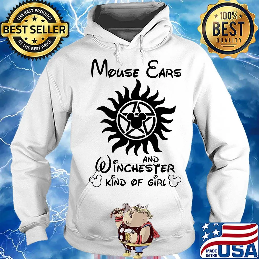Disney mouse ears and winchester kind of girl s Hoodie