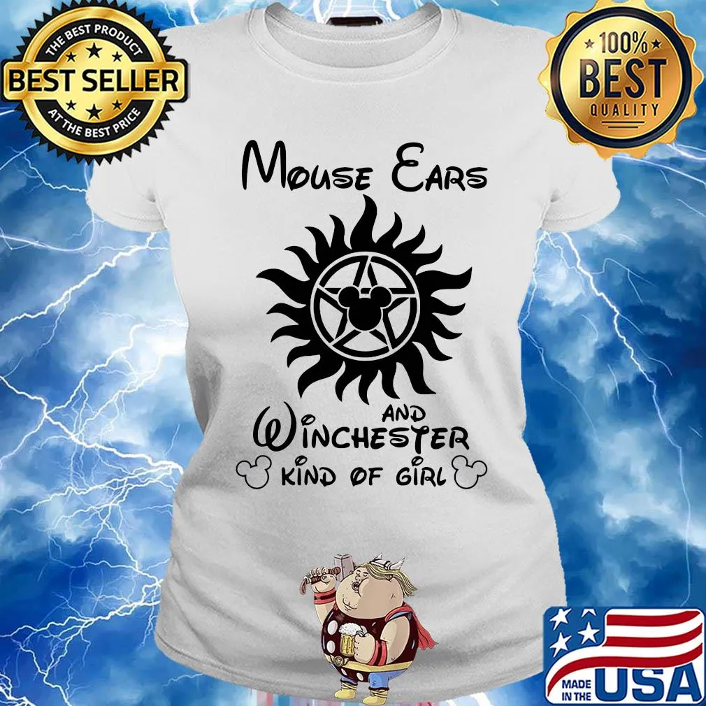Disney mouse ears and winchester kind of girl s Ladies tee