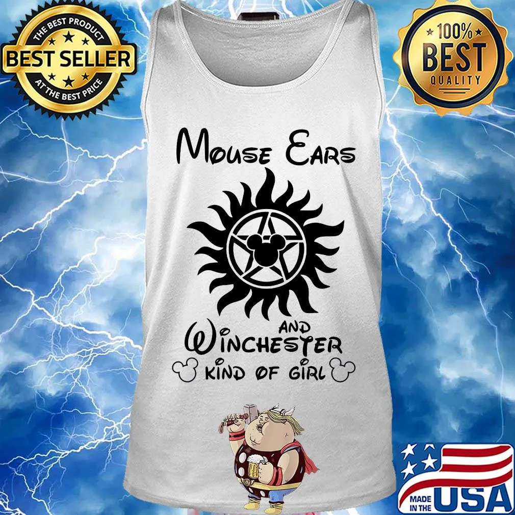 Disney mouse ears and winchester kind of girl s Tank top