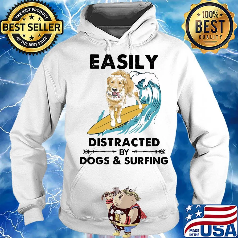 Dog labrador easily distracted by dogs and surfing s Hoodie