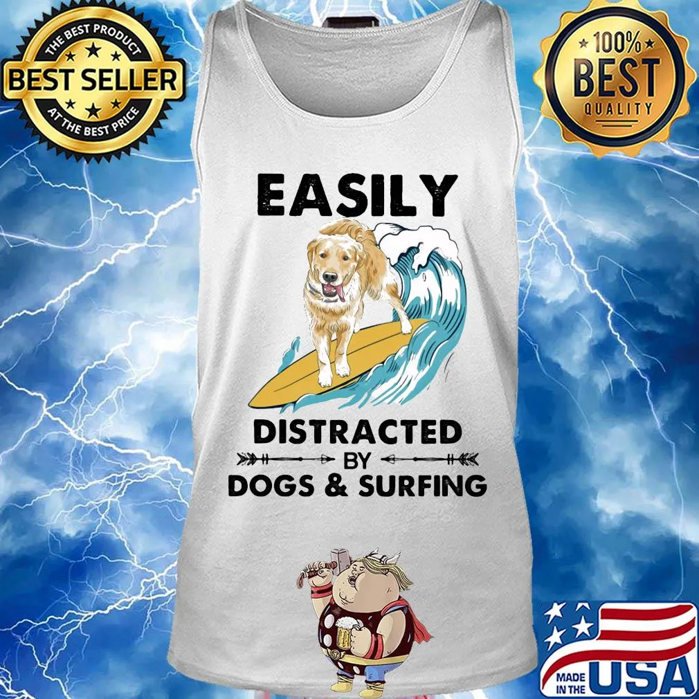 Dog labrador easily distracted by dogs and surfing s Tank top