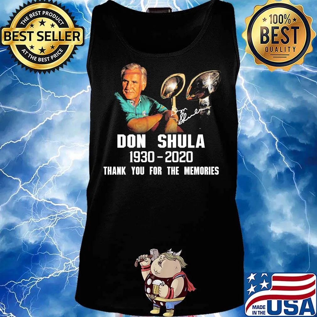 Don shula 1930 2020 thank you for the memories signature s Tank top