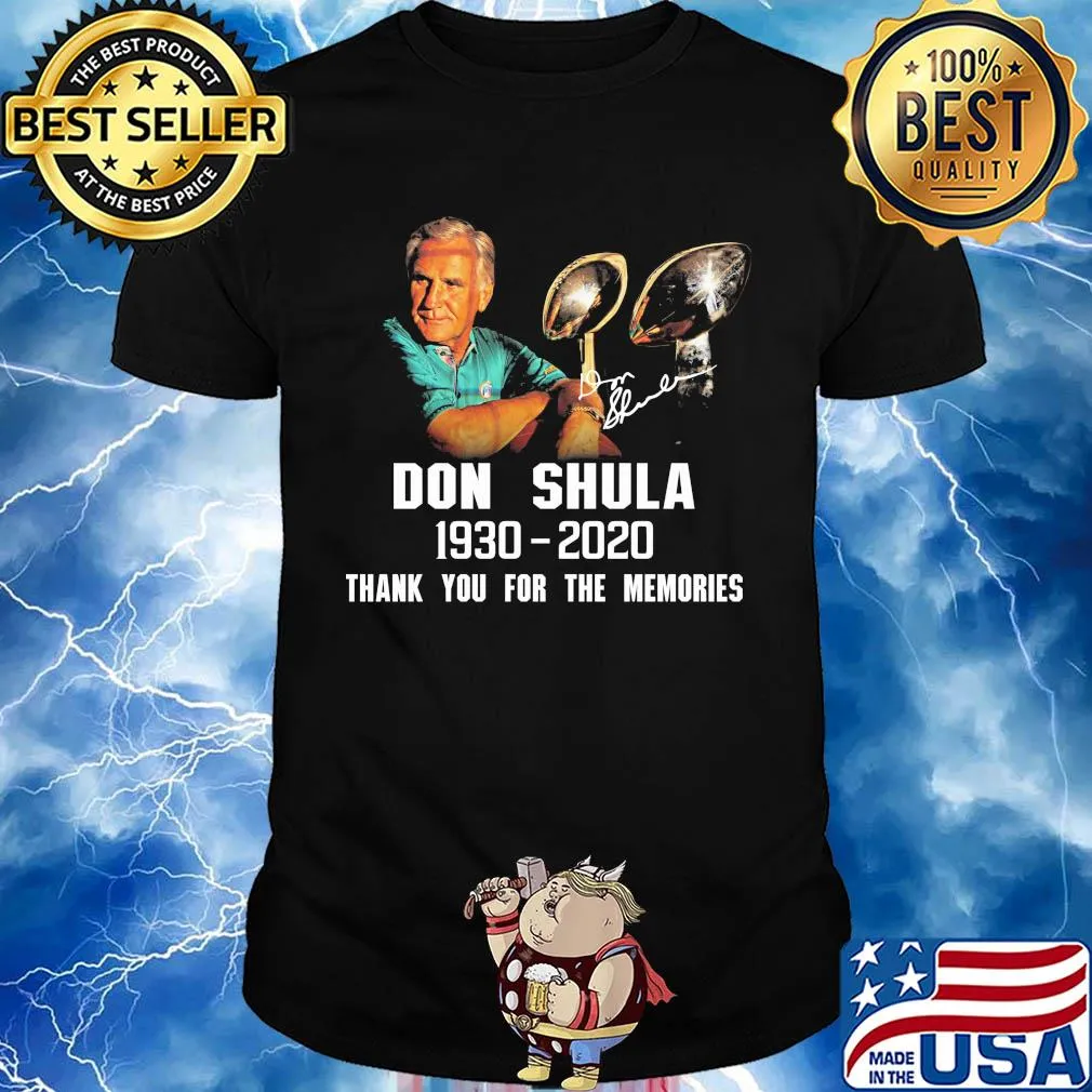 Don shula 1930 2020 thank you for the memories signature shirt