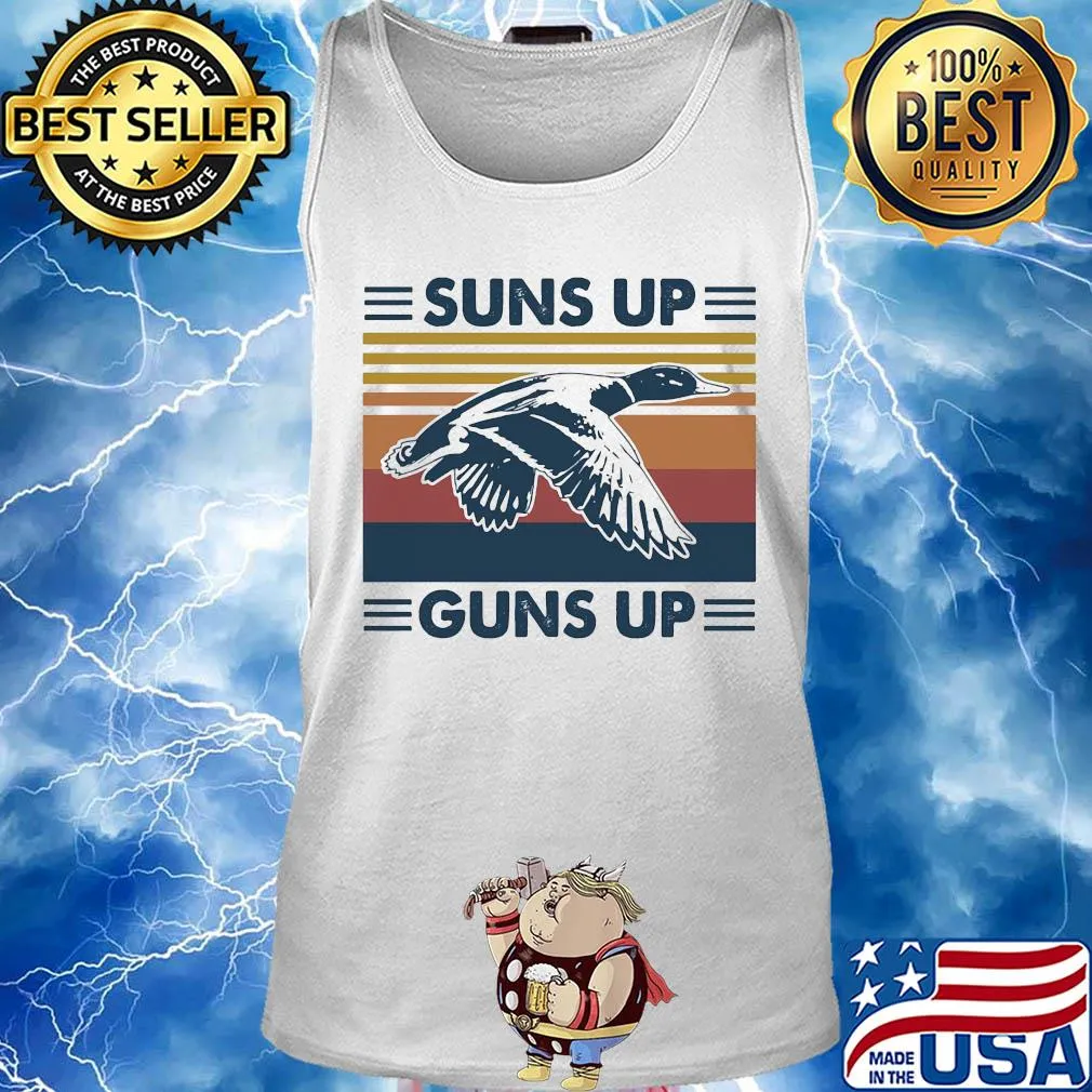 Duck suns up guns up vintage s Tank top