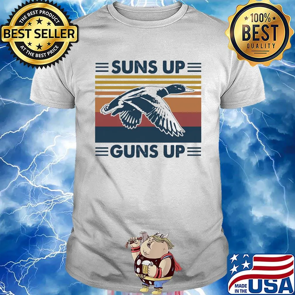 Duck suns up guns up vintage shirt