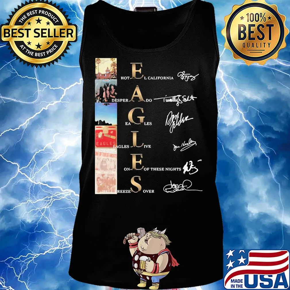 Eagles band players signatures s Tank top
