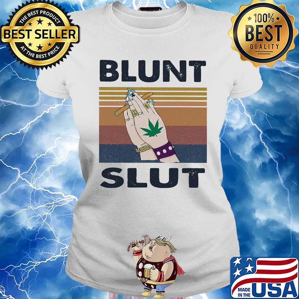 Fabulous blunt slut weed prayer hand vintage s Ladies tee