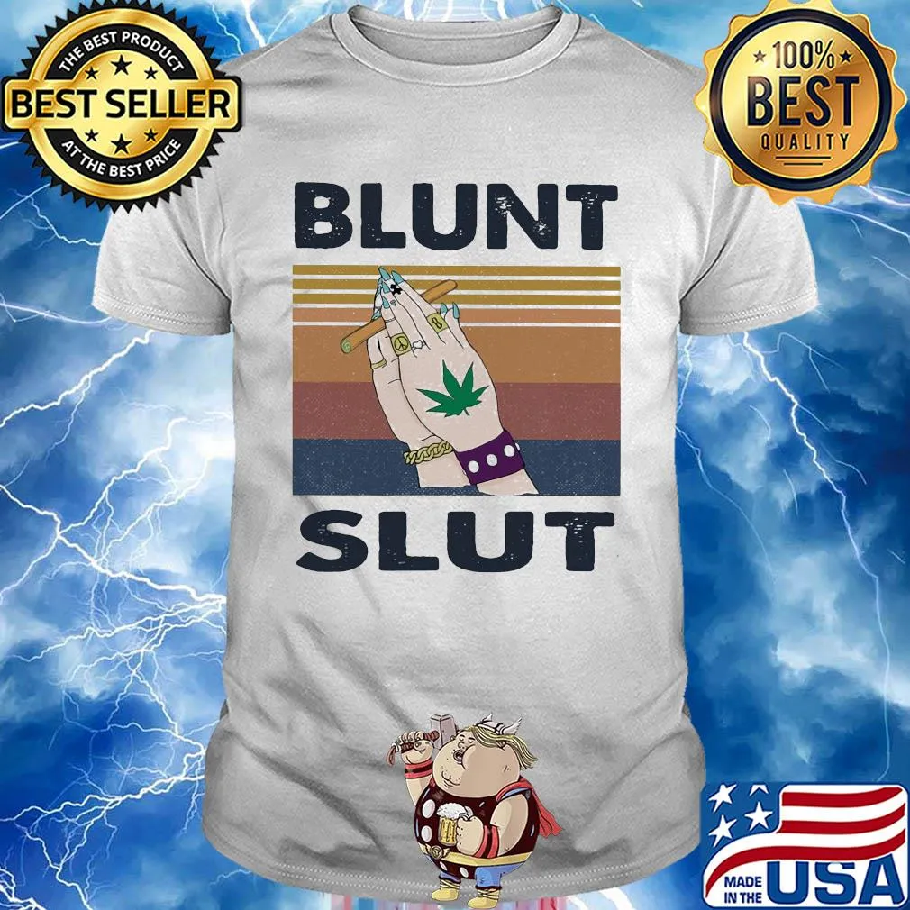 Fabulous blunt slut weed prayer hand vintage shirt