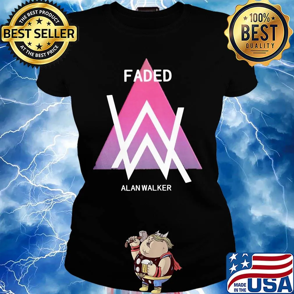 Faded alan walker triangle s Ladies tee