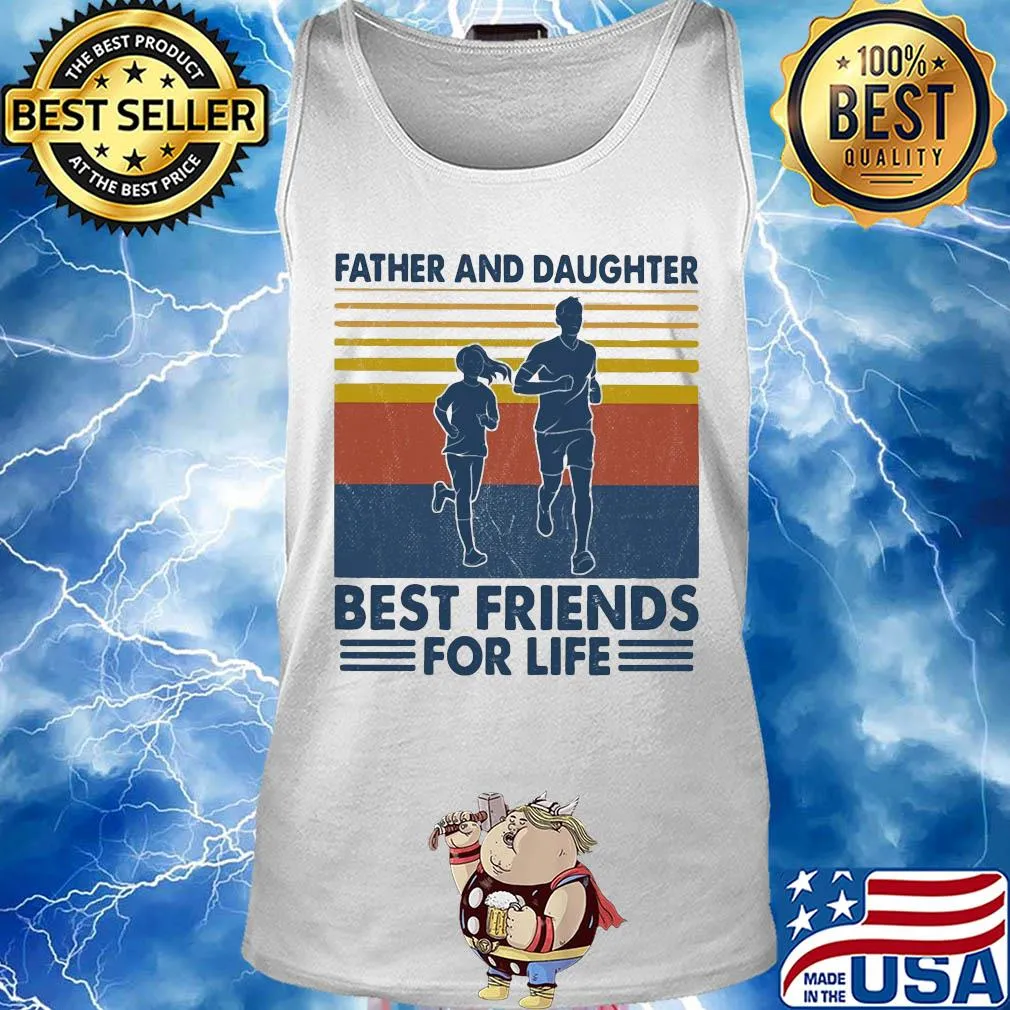 Father and daughter best friends for life running vintage s Tank top