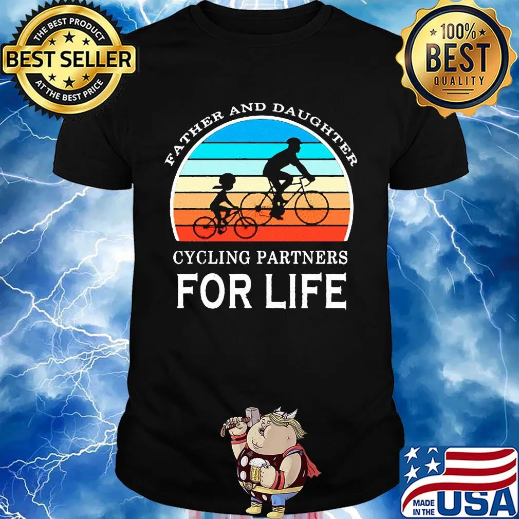 Father and daughter cycling partners for life vintage 2020 shirt