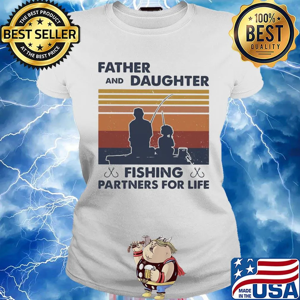 Father and daughter fishing partners for life vintage 2020 s Ladies tee