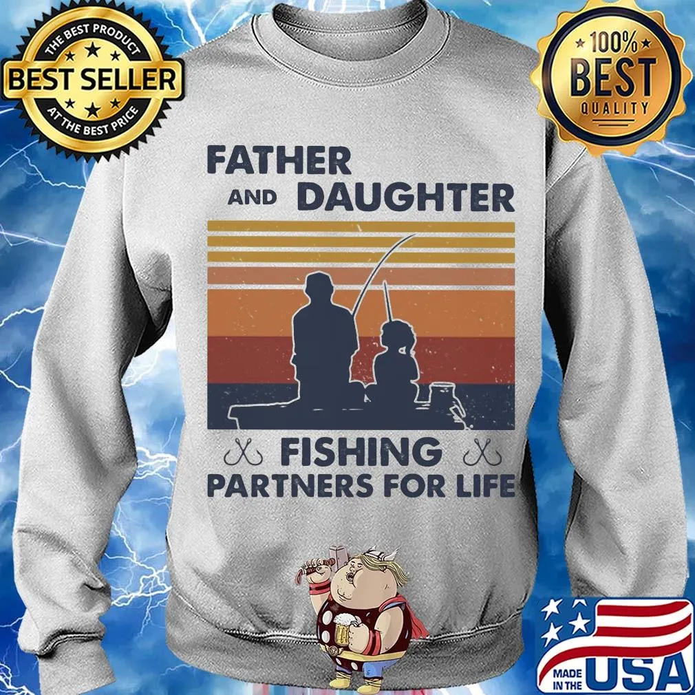 Father and daughter fishing partners for life vintage 2020 s Sweater
