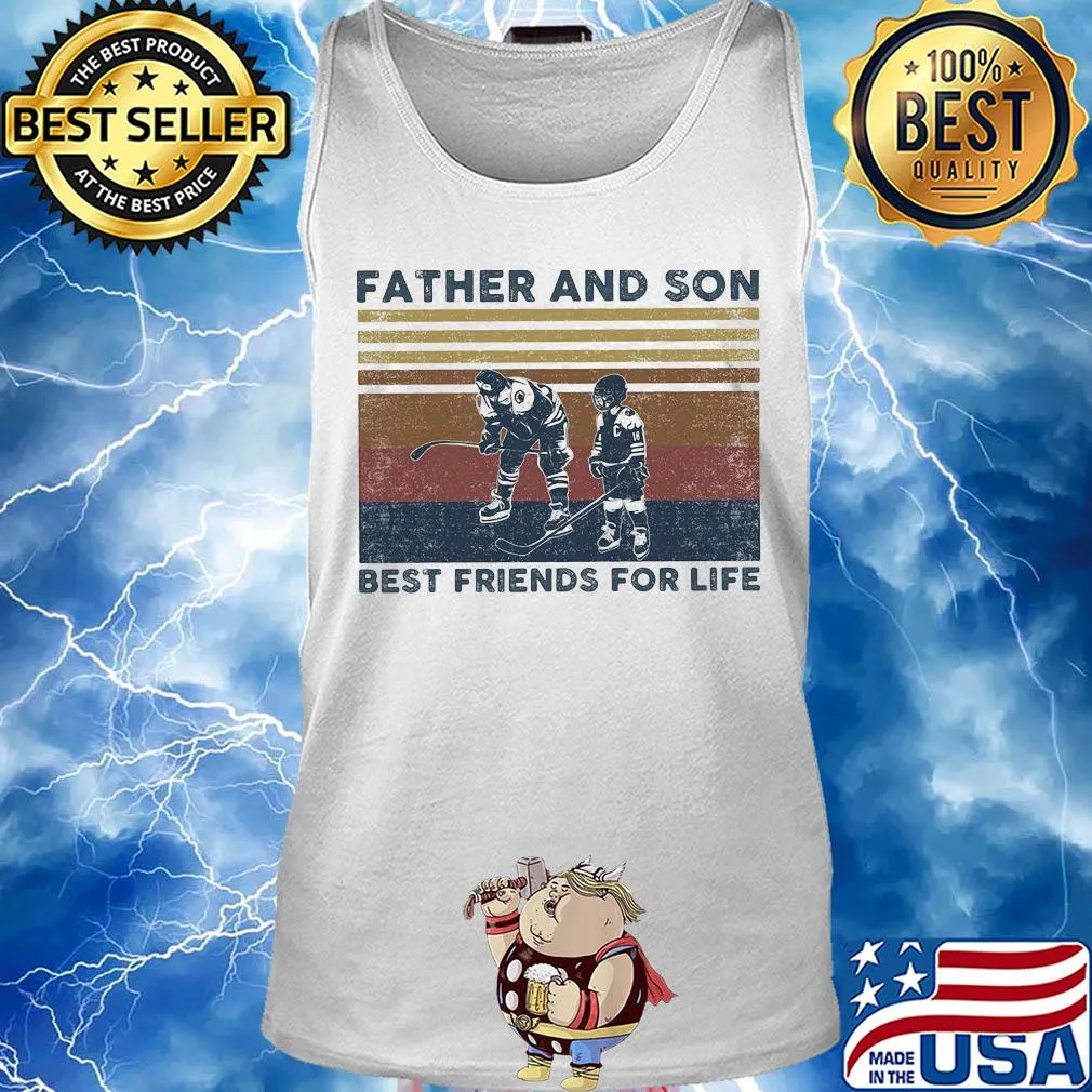 Father and son best friends for life Hockey vintage s Tank top