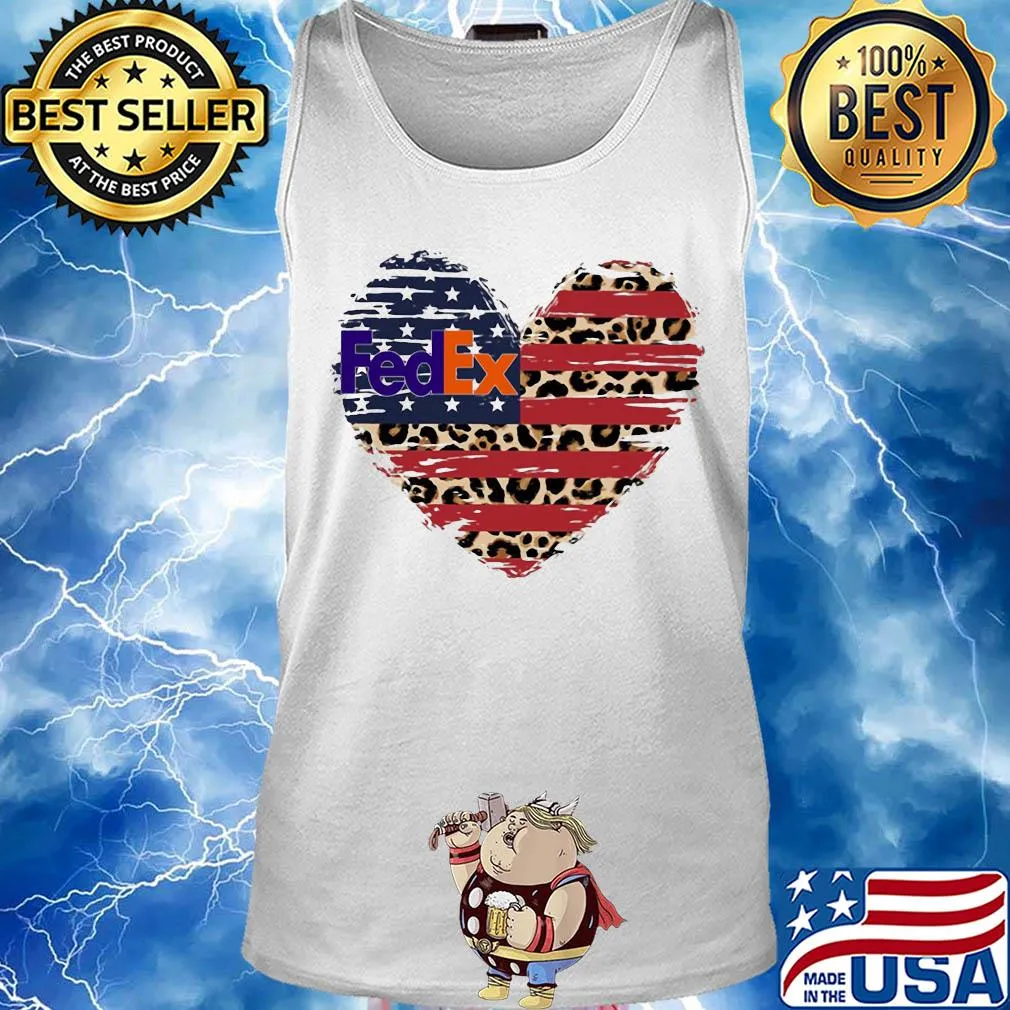 FedEx heart American flag veteran Independence Day s Tank top