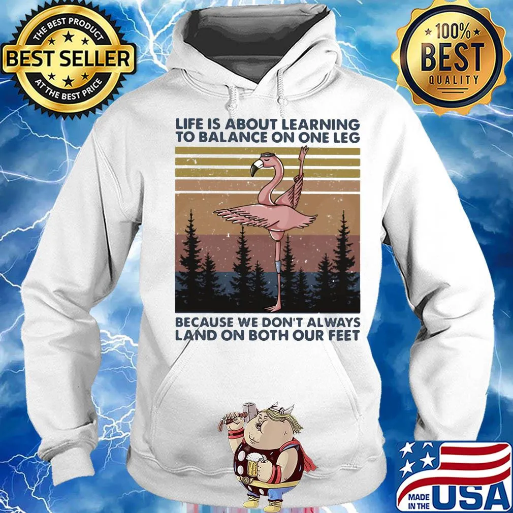 Flamingo life is about learning to balance on the leg because we don’t always land on both our feet vintage s Hoodie