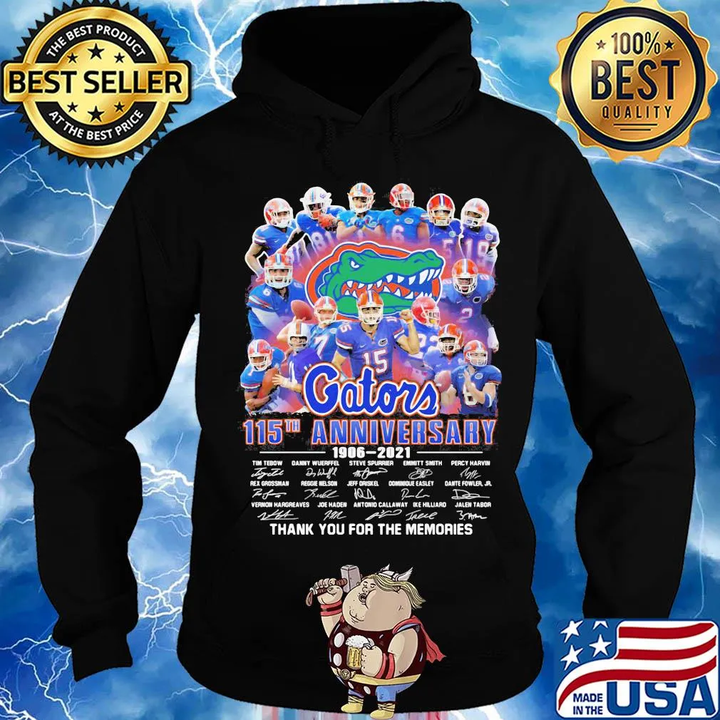 Florida gators 115th anniversary 1906 2021 thank you for the memories signatures s Hoodie