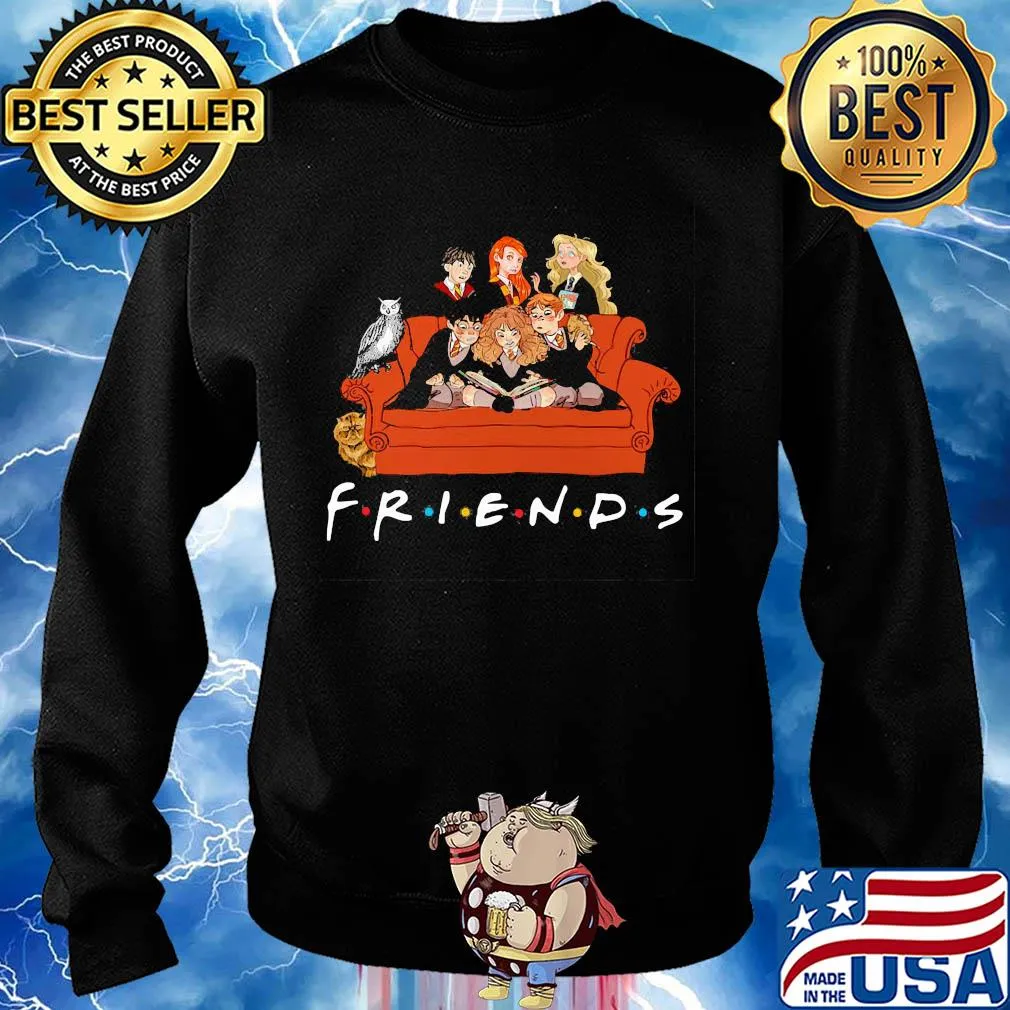 Friends harry potter characters sitting on sofa and reading book s Sweater