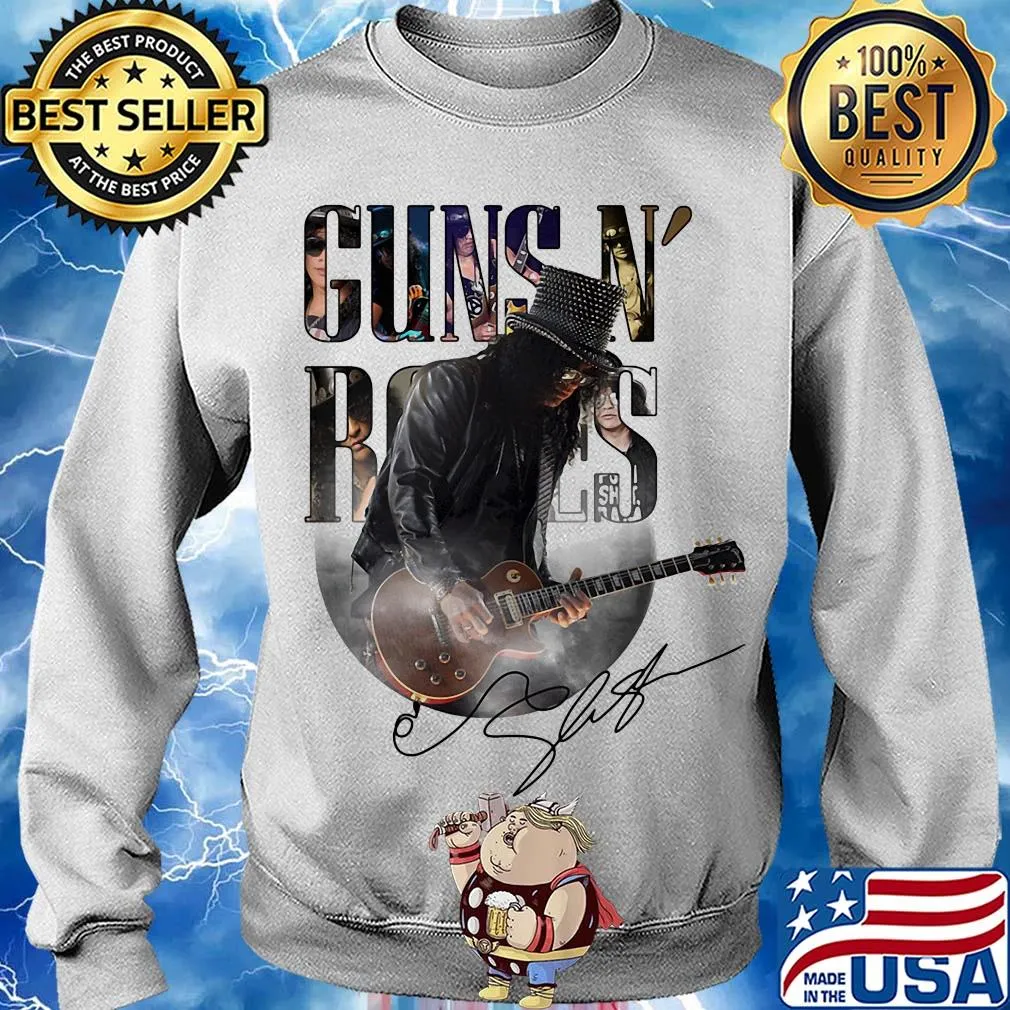 Guns N’ roses playing guitar signature s Sweater