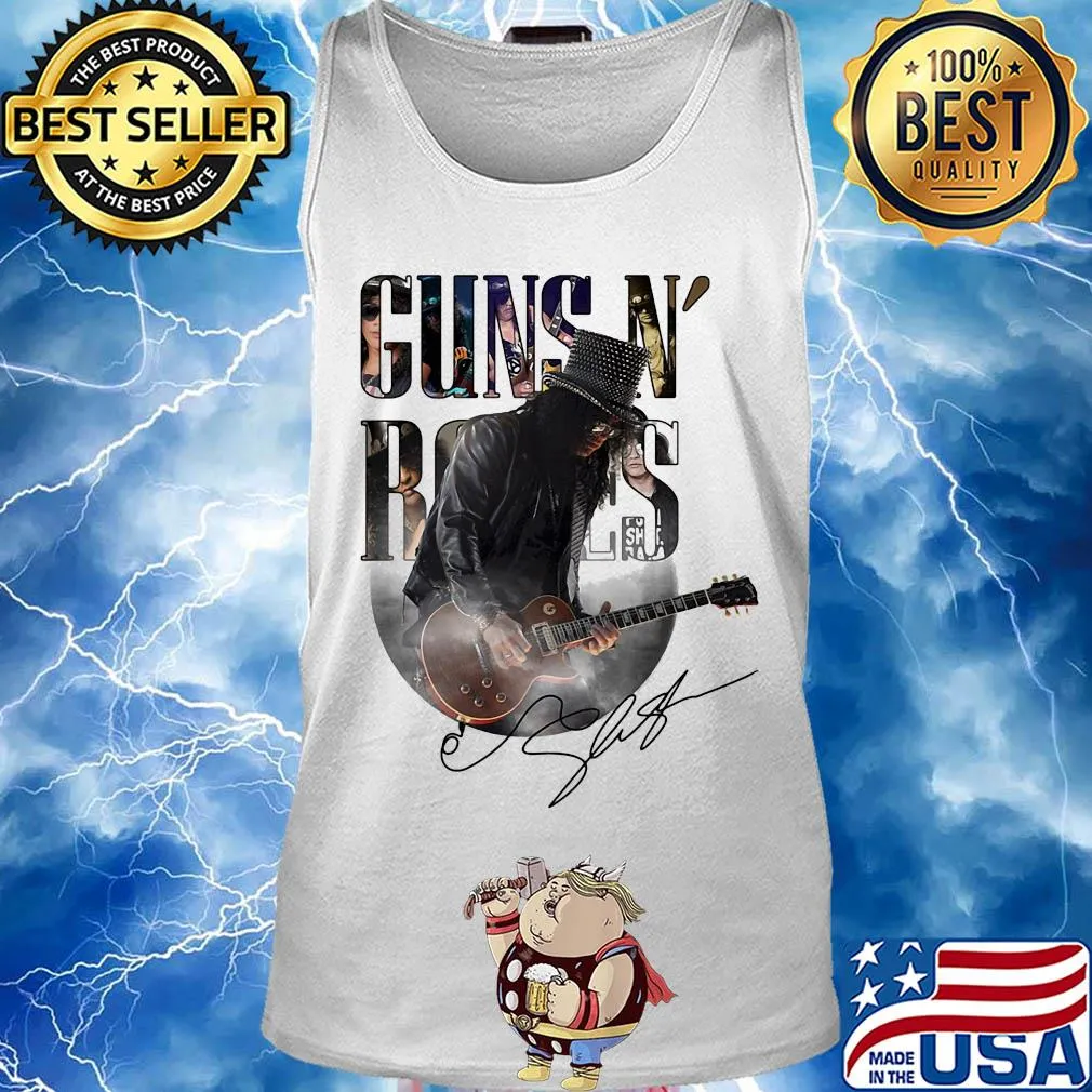 Guns N’ roses playing guitar signature s Tank top