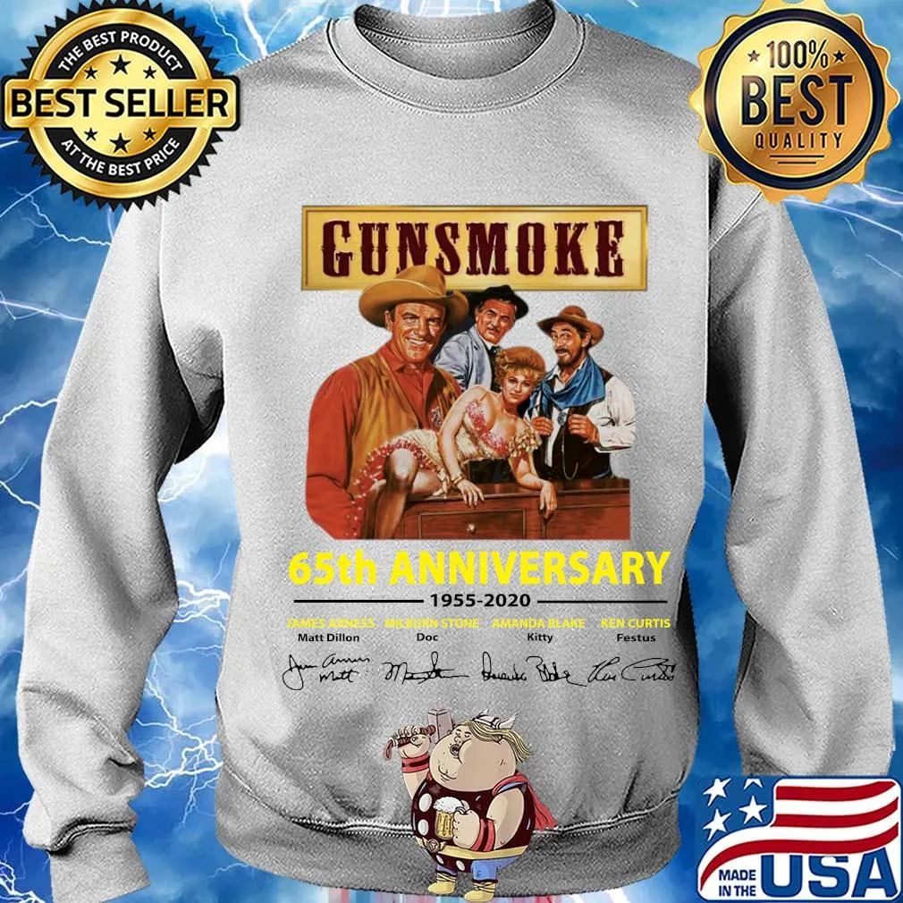Gunsmoke 65th anniversary 1955-2020 signature s Sweater