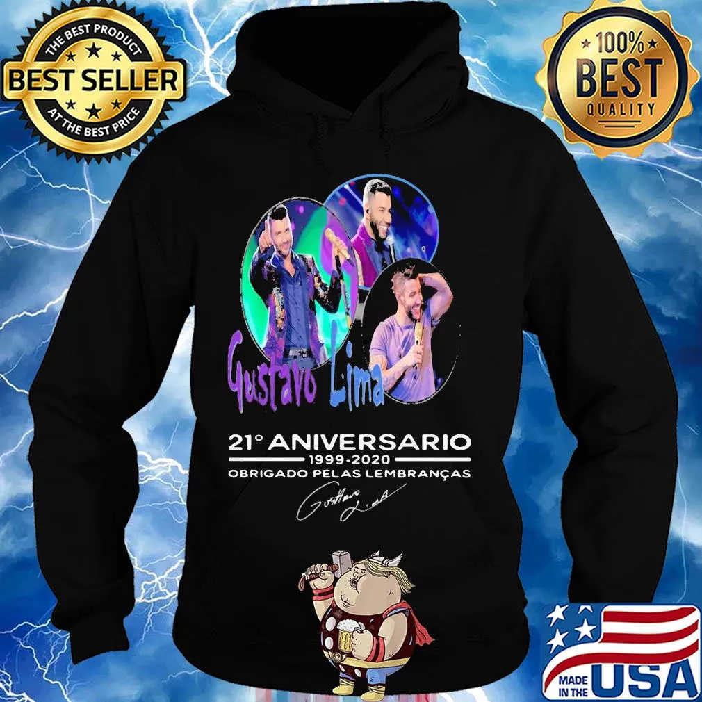 Gusttavo lima 21st anniversary 1999 2020 obrigado pelas lembrancas signature s Hoodie