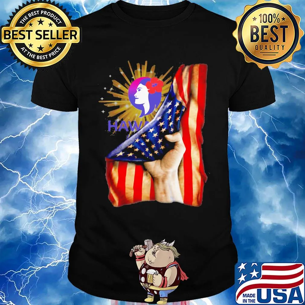Hawaiian airlines logo american flag independence day shirt