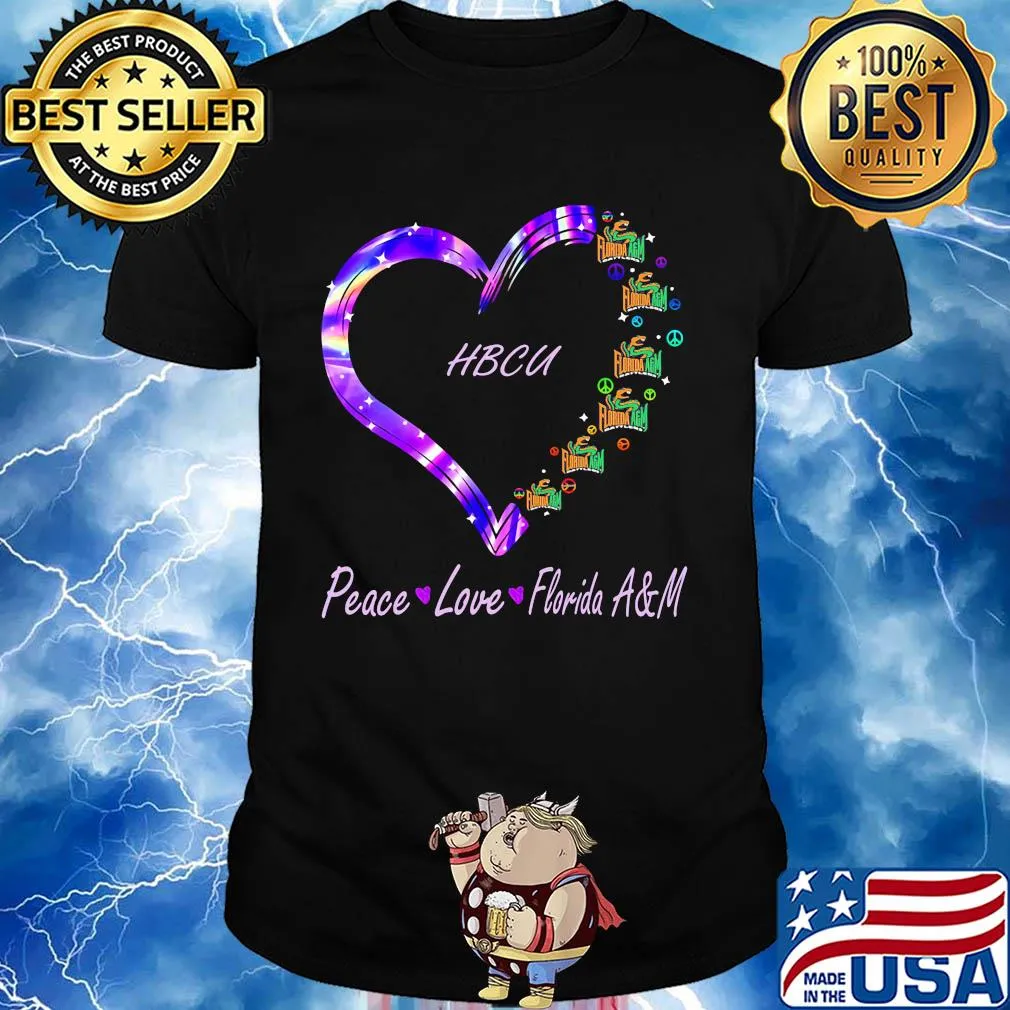 HBCU peace love Florida A & M heart shirt