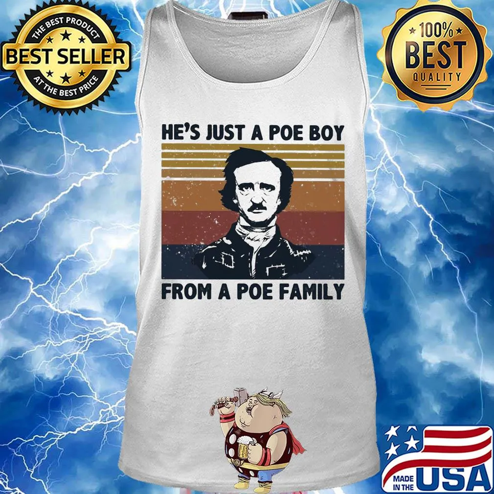 He's just a poe boy from a poe family art vintage s Tank top