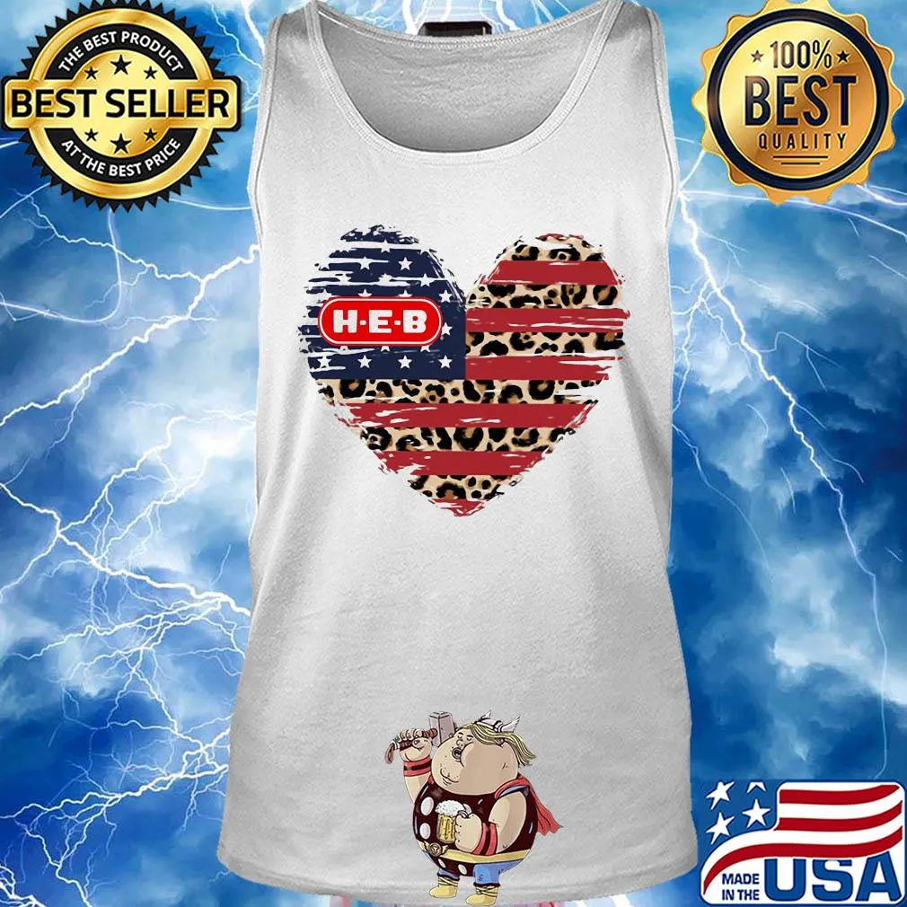 HEB American flag veteran Independence Day heart s Tank top