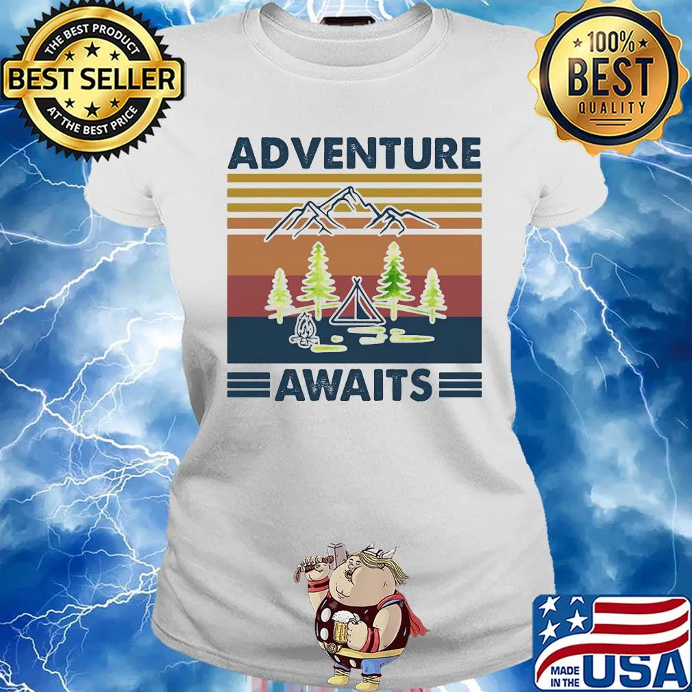 Hiking adventure awaits vintage s Ladies tee