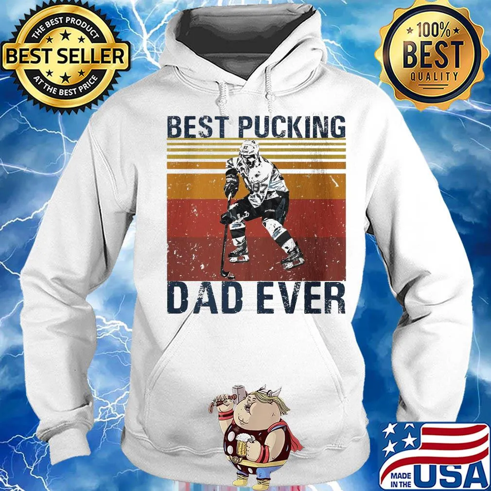 Hockey best pucking dad ever happy father's day vintage s Hoodie