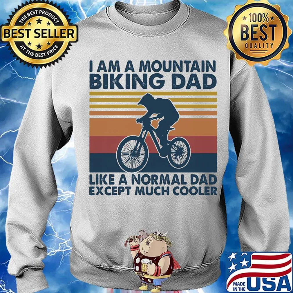 I am a mountain biking dad like a normal dad except much cooler vintage s Sweater