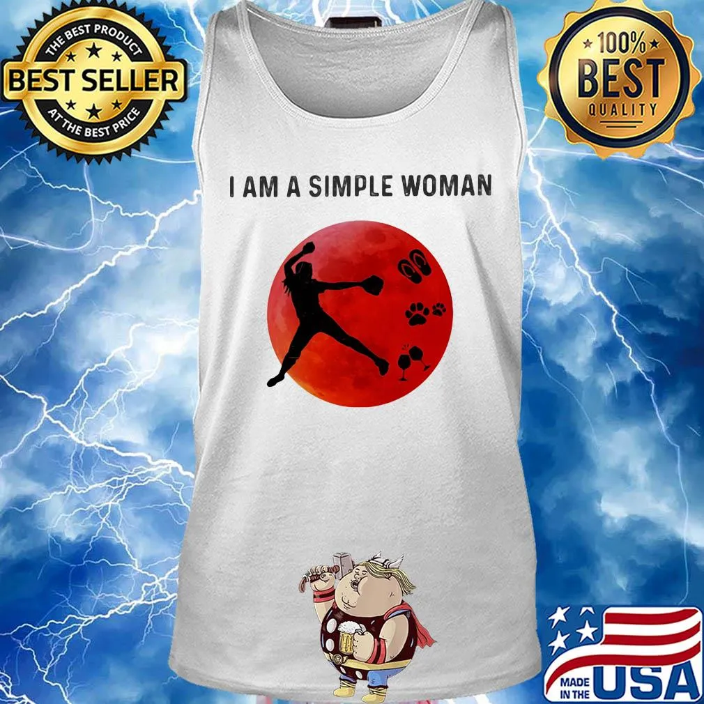 I am a simple woman baseball paw wine s Tank top