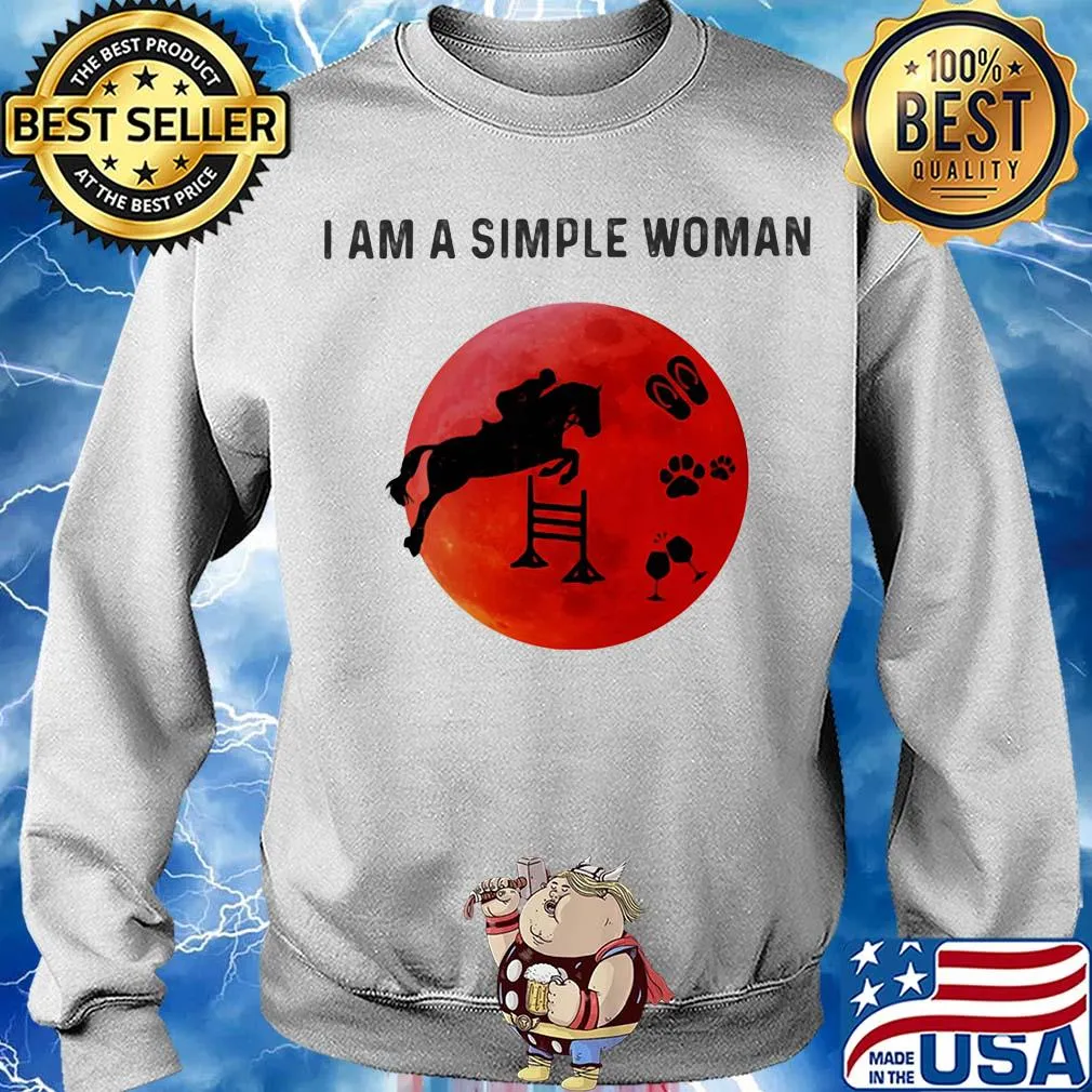 I am a simple woman horse paw wine s Sweater