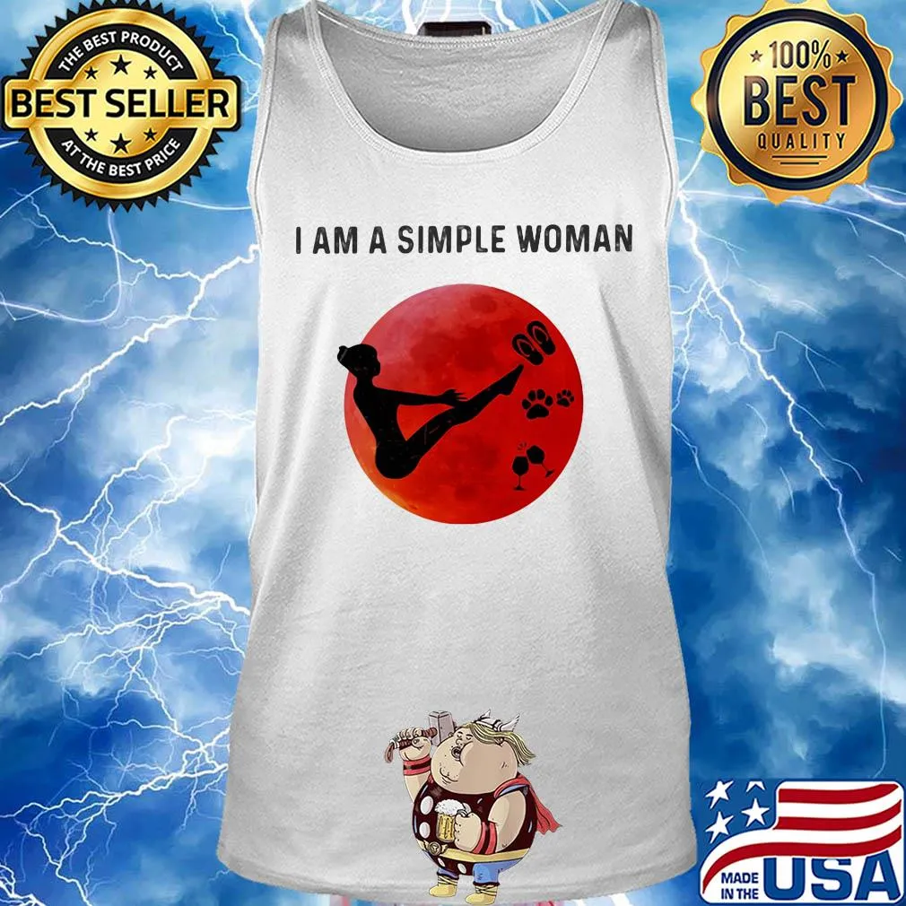 I am a simple woman Pilates paw wine s Tank top