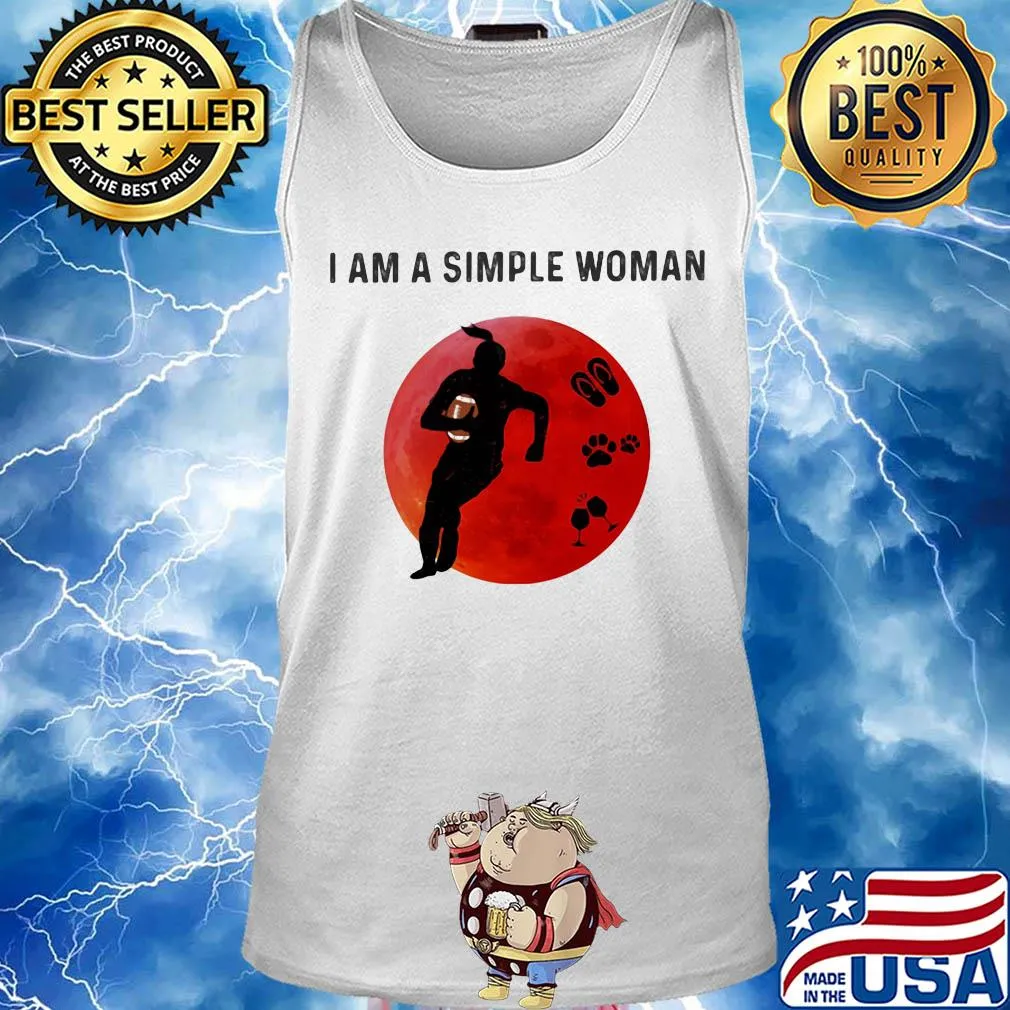 I am a simple woman Rugby paw wine s Tank top