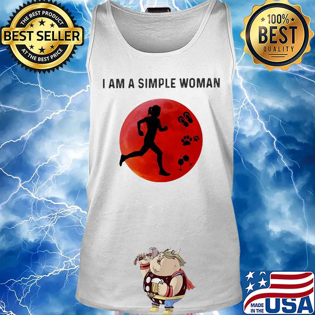 I am a simple woman running paw wine s Tank top