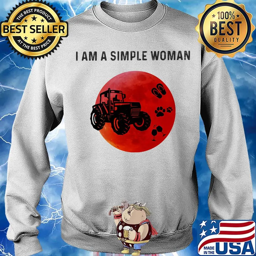 I am a simple woman trucker paw wine s Sweater
