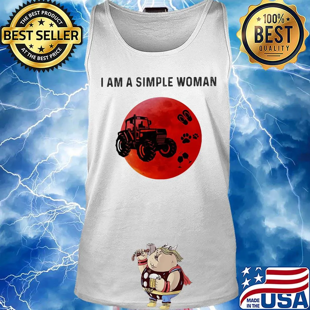 I am a simple woman trucker paw wine s Tank top